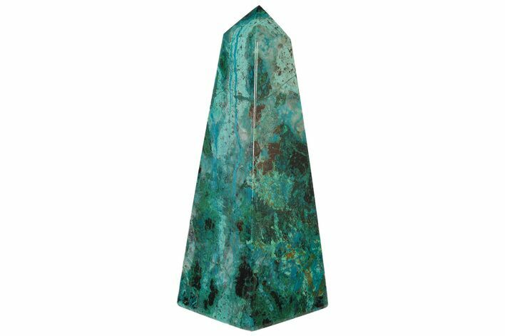 Polished Chrysocolla and Malachite Obelisk - Peru #237038